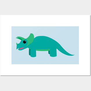 Happy Triceratops Posters and Art